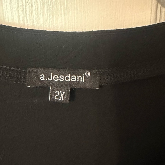 Black Zipper Blouse - Picture 2 of 4